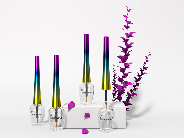 渐变色眼线增长液空瓶注塑加工 渐变色眼线增长液空瓶注塑加工