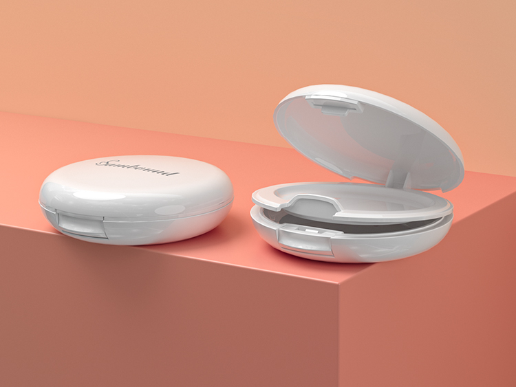 化妆品的包装粉饼盒注塑 化妆品的包装粉饼盒注塑